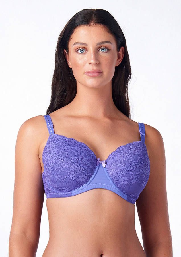 After Eden D-cup & up LO&#xCF;S &#x25CF; WITTE KANTEN VOORGEVORMDE BEUGEL BH