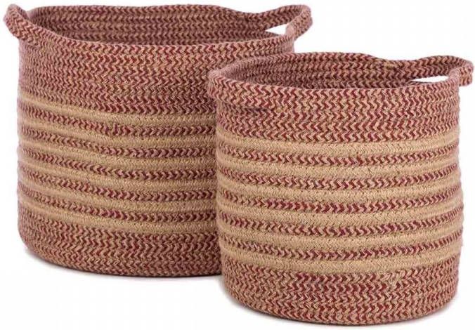 KidsDepot 2 delige Mandenset Eran katoentouw terracottakleurig