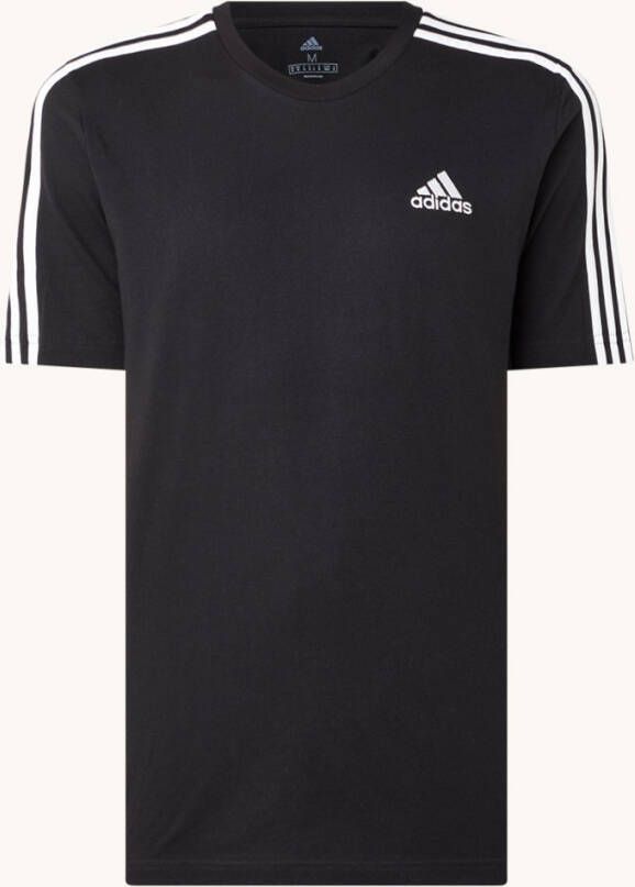 adidas performance T shirt korte mouwen en strepen op schouders