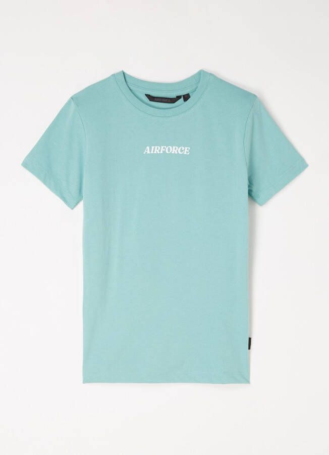 Airforce T shirt met logo en backprint
