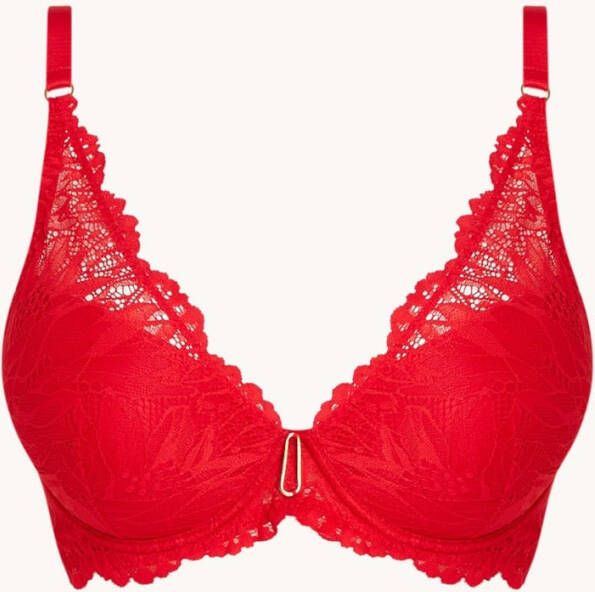 Aubade Flowermania voorgevormde plunge bh met overlay van kant