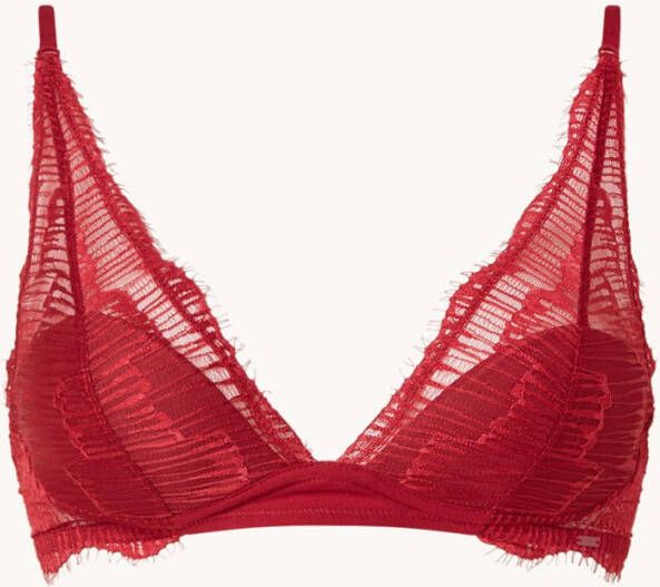 Calvin Klein CK Black voorgevormde bralette met overlay van kant