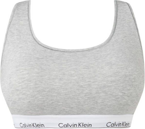 Calvin Klein Underwear Modern Cotton Plus Size Bralette Dames Grey/White Dames