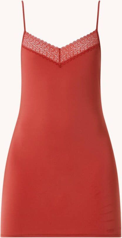 Calvin Klein Slipdress van satijn met kant