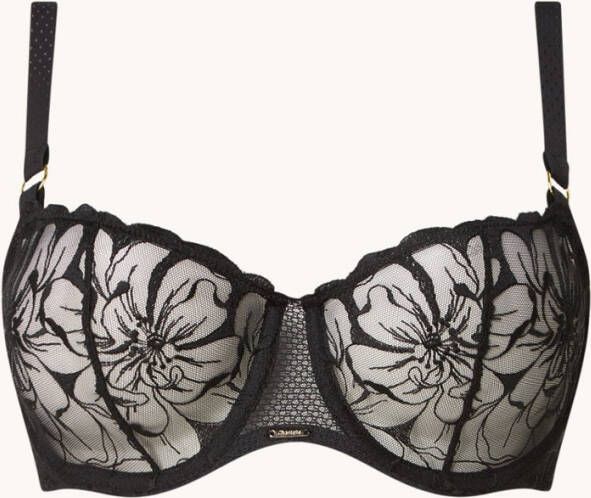 Chantelle Fleurs balconette bh van mesh met borduring en beugel