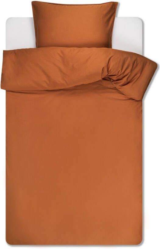 Essenza Minte Dekbedovertrek Lits jumeaux(240x200/220 Cm + 2 Slopen) Katoen Satijn Leather Brown