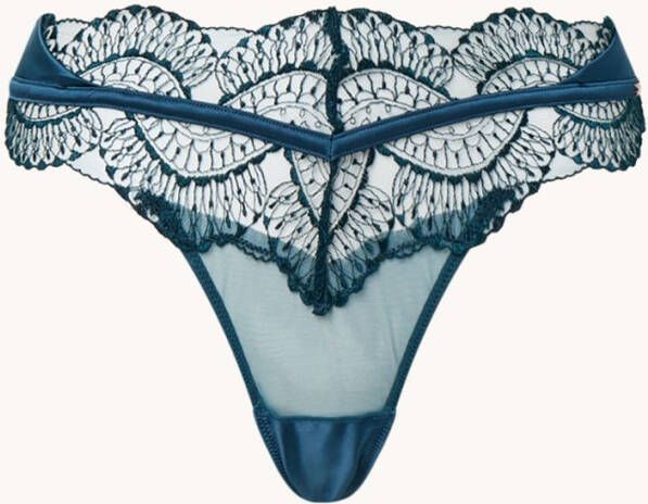 Hunkemö, ller Christine tanga van mesh met kant