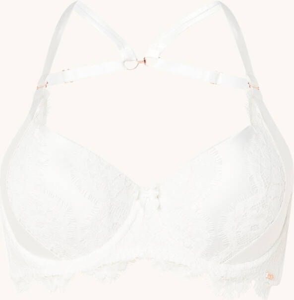 Hunkemö, ller Hannako voorgevormde bh van satijn met kant