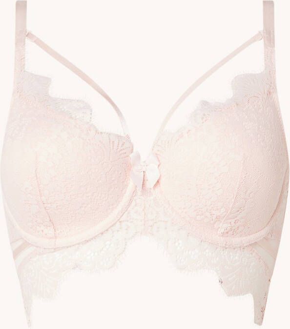 Hunkem&#xF6, ller Marilee longline demi beugel bh van kant