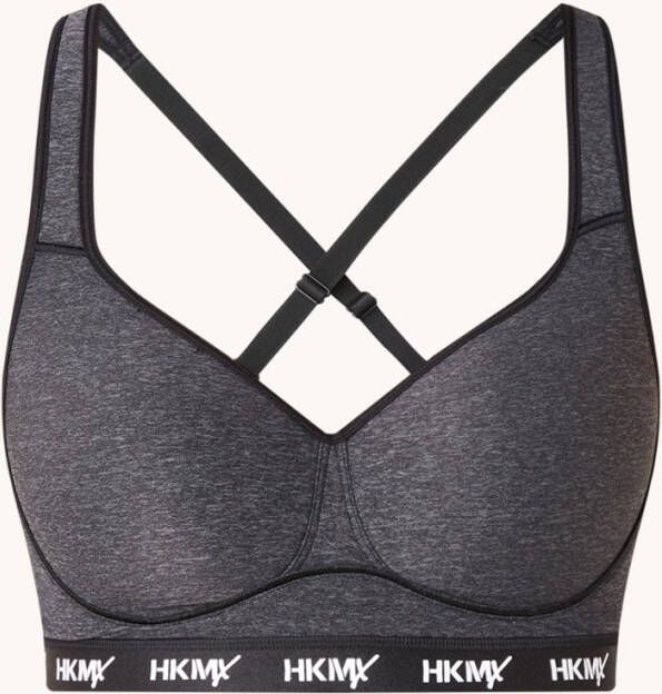 Hunkemö, ller The All Star voorgevormde sport bh met logoband en medium support