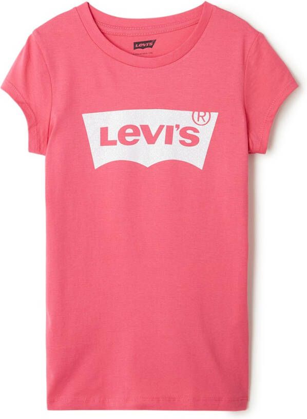Levis ! Meisjes Shirt Korte Mouw -- Roze Katoen