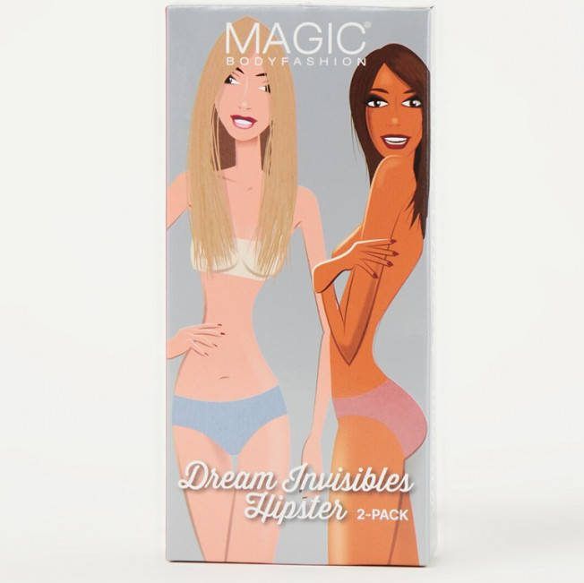 MAGIC Bodyfashion naadloze hipster Dream Invisibles (set van 2) zwart