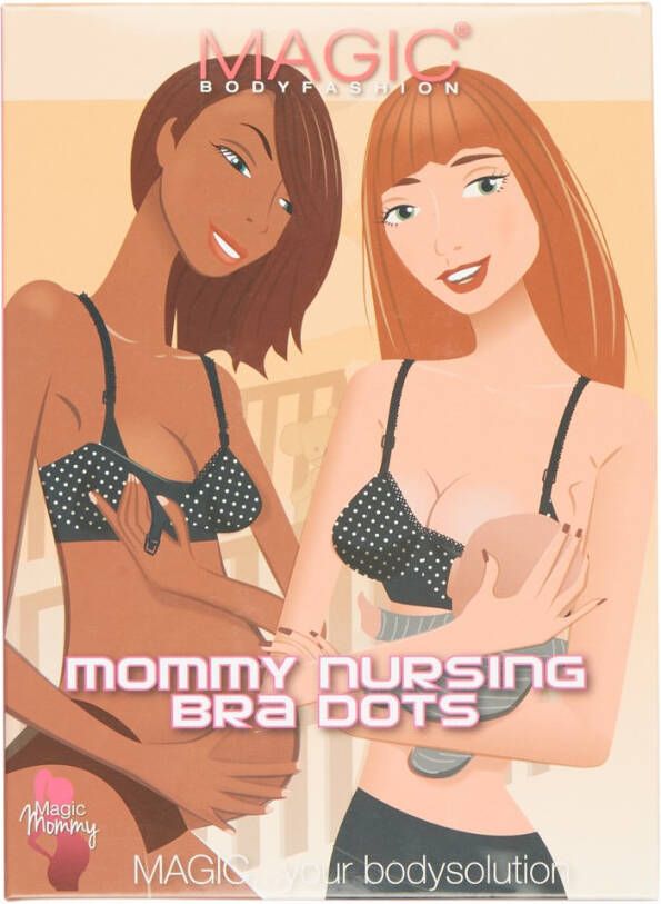 magic bodyfashion Mama Voedings bh zonder beugel met stippendessin