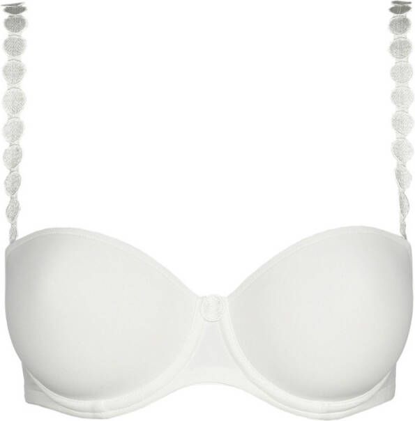 MARIE JO Tom strapless bh met broderie applicatie