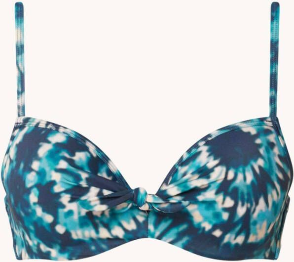 Marlies Dekkers lotus push up bikini top | wired padded blue and green dye