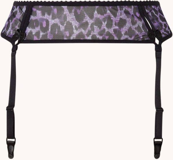 marlies | dekkers Peekaboo jarretels van mesh met panterprint