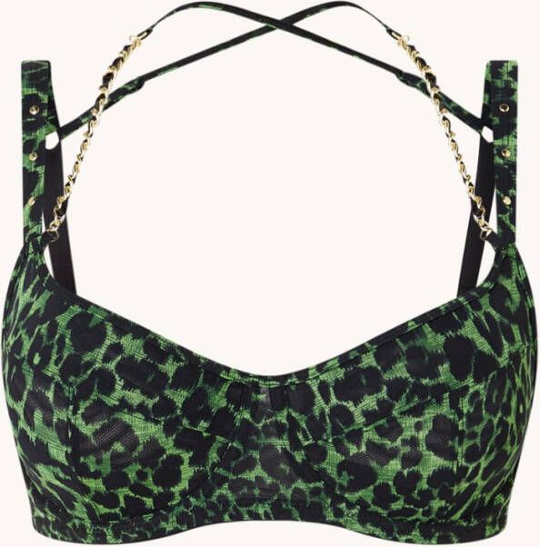 Marlies Dekkers rhapsody plunge balconette bh | wired padded black green leopard