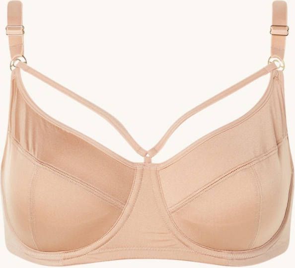 Marlies Dekkers space odyssey niet voorgevormde balconette bh | wired unpadded glossy camel