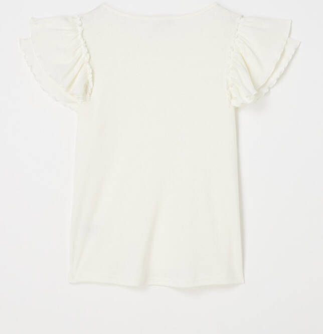 MarMar Copenhagen T shirts Tavora Frill Modal Pointelle Wit