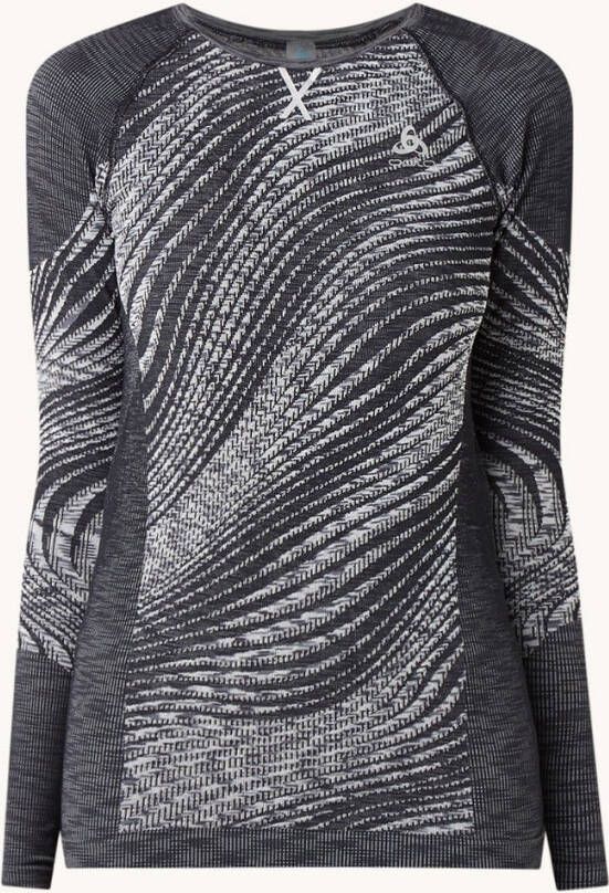 Odlo Blackcomb Eco Top Crewneck L/S Thermoshirt Zwart/Donkergrijs