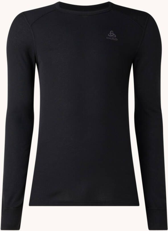 Odlo Active Warm Eco Crew Neck Basislaagtop Zwart/Donkergrijs