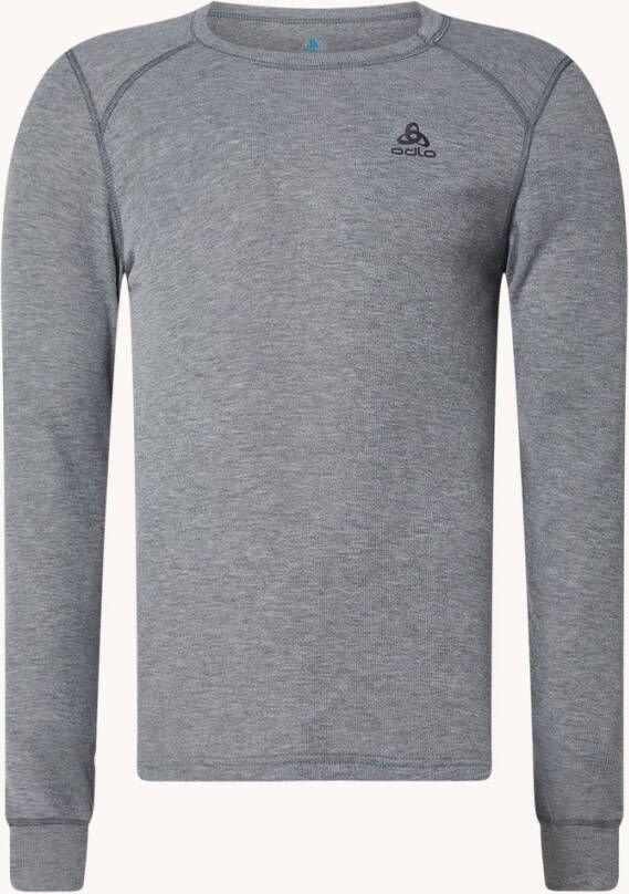 Odlo Active Warm Eco Crew Neck Basislaagtop Lichtgrijs/Lichtgrijs Mengeling
