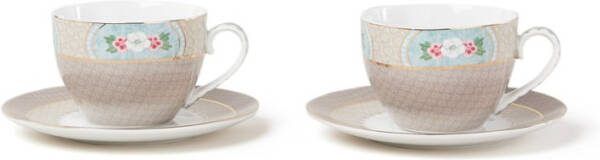 Pip Studio Blushing Birds kop en schotel (280 ml) (set van 2)