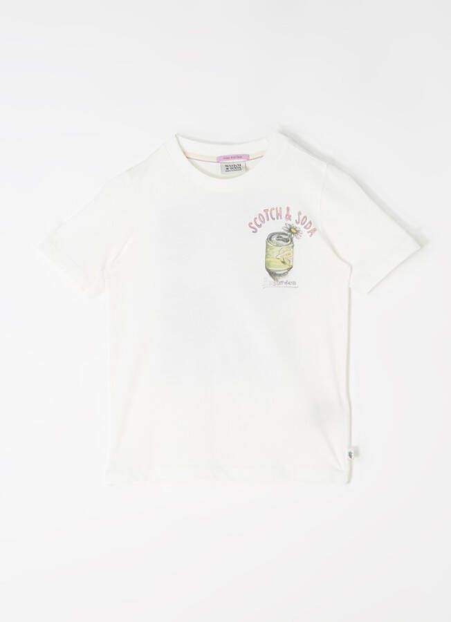 Scotch & Soda T shirt van biologisch katoen met logo en backprint