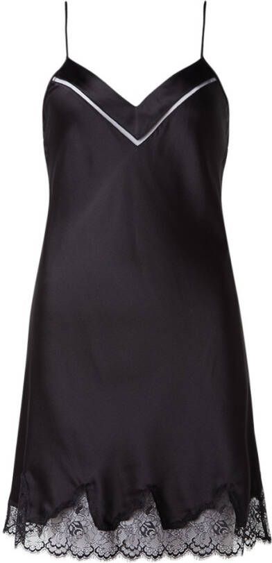 Simone P&#xE9, r&#xE8, le Nocture chemise in zijdeblend met kant