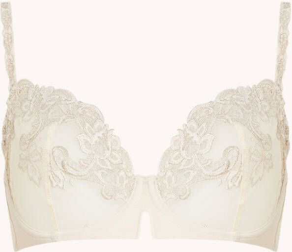 Simone P&#xE9, r&#xE8, le Saga beugel bh van mesh met kantborduring