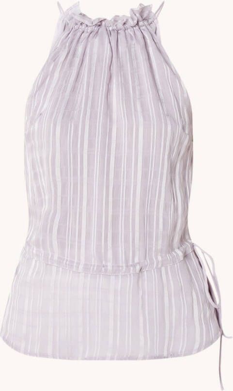 Ted Baker Cliara haltertop met ruches en streepprint