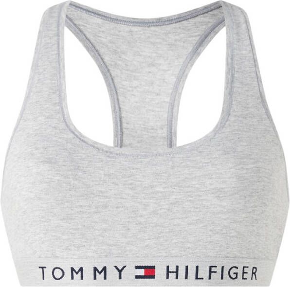 Tommy Hilfiger Uw0Uw02037 Bralette TOP AND Body Longwear Women Grey Heather