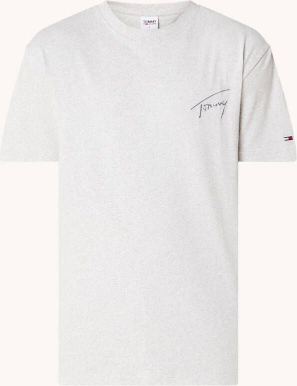 Tommy Jeans T shirt met ronde hals, gesigneerd logo