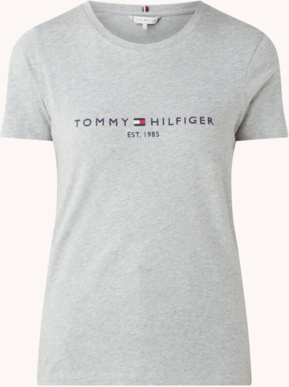 Tommy Hilfiger T shirt van biologisch katoen met logoborduring