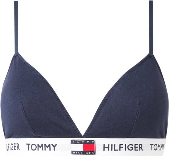 Triangel bh PADDED TRIANGLE BRA met tommy hilfiger logo opschrift & flag op de elastische tape