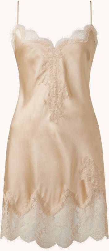 Aubade Toi Mon Amour slipdress van zijde met kant