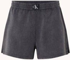Calvin Klein CK Authentic high waist straight fit strandshorts met verwassen look