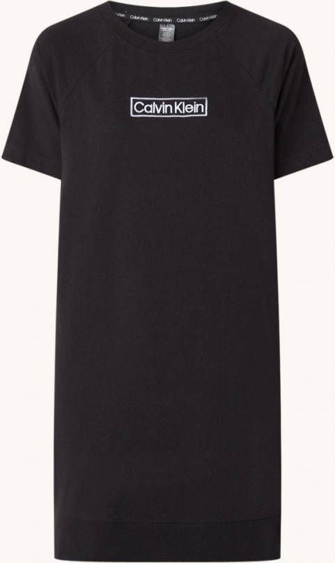 Calvin Klein Nachtmode & Loungewear Short Sleeve Nightshirt Zwart online kopen