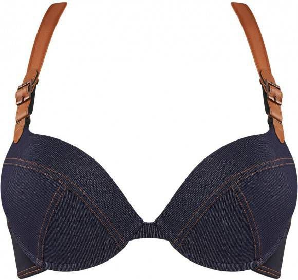 Marlies Dekkers Calamity Jane Push Up Bh | Wired Padded Blue Jeans 70c