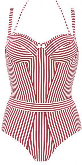 Marlies Dekkers Holi Vintage Plunge Balconette Badpak | Wired Padded Red ecru 70d