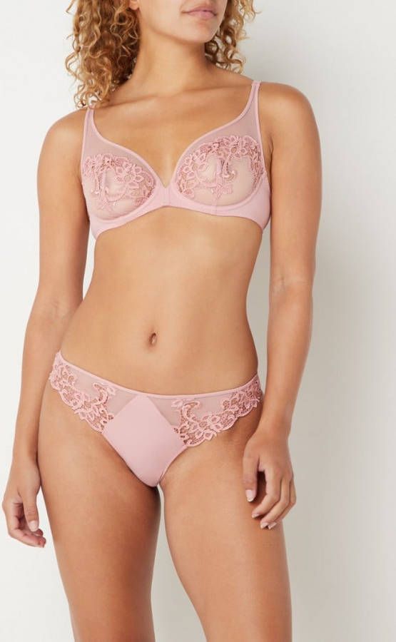 Simone P&#xE9, r&#xE8, le Saga plunge beugel bh met kantborduring