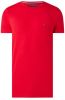 Tommy Hilfiger Slim Fit T Shirt ronde hals rood, Effen online kopen