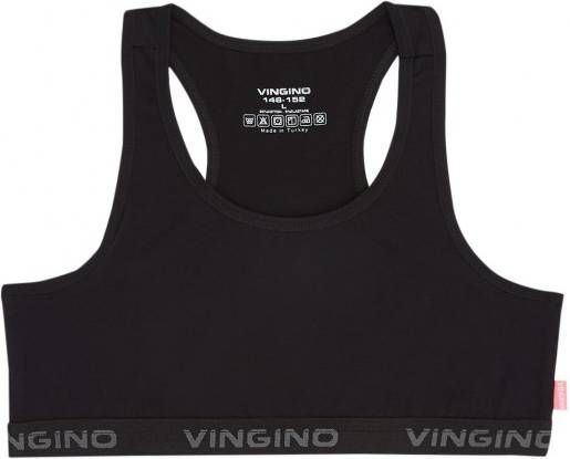 Vingino ! Meisjes Top Maat 128 Zwart Katoen/elasthan online kopen
