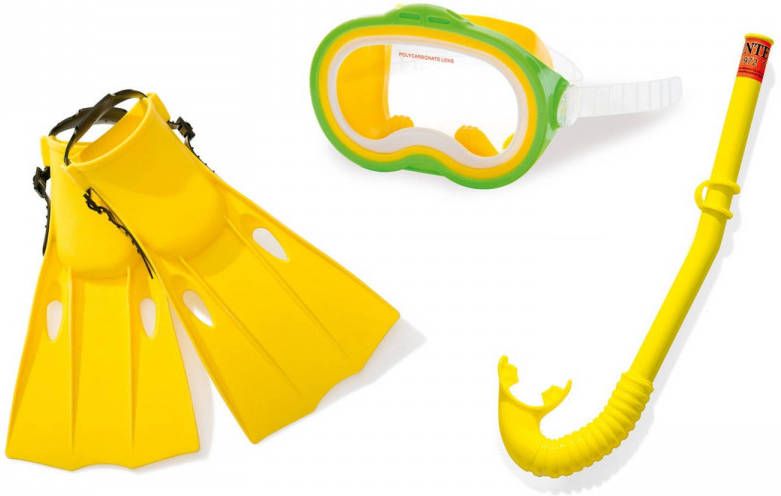 Intex Snorkelset Master Class Junior Geel 4 delig
