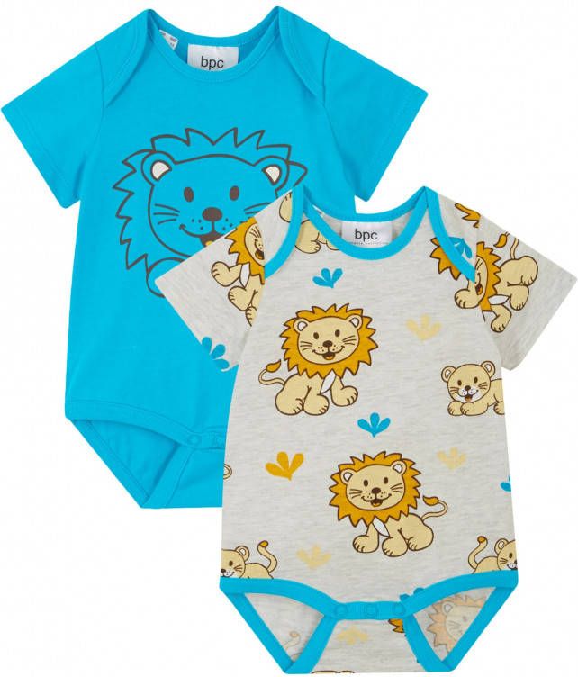 bonprix Baby rompertje met korte mouwen(set van 2)van biologisch katoen