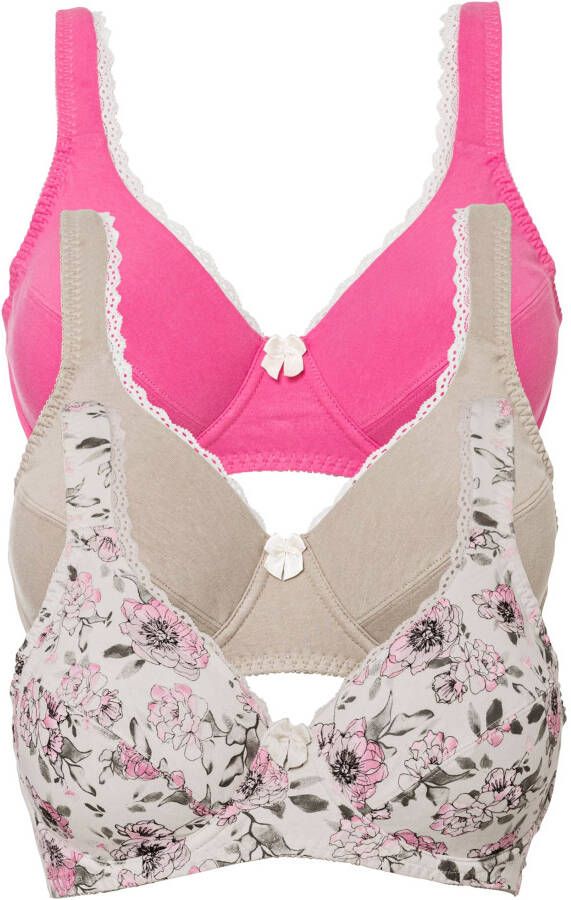 bonprix Beugel bh(set van 3)met katoen