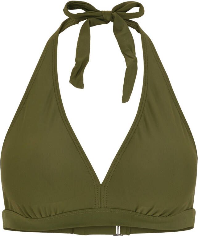 bpc bonprix collection Halter bikinitop, olijfgroen, 80% polyamide, 20% elastan
