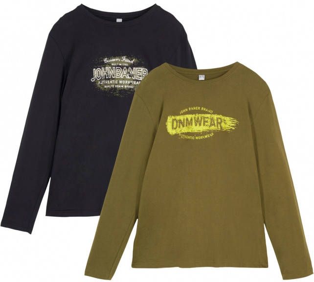 bonprix Jongens longsleeve(set van 2 )