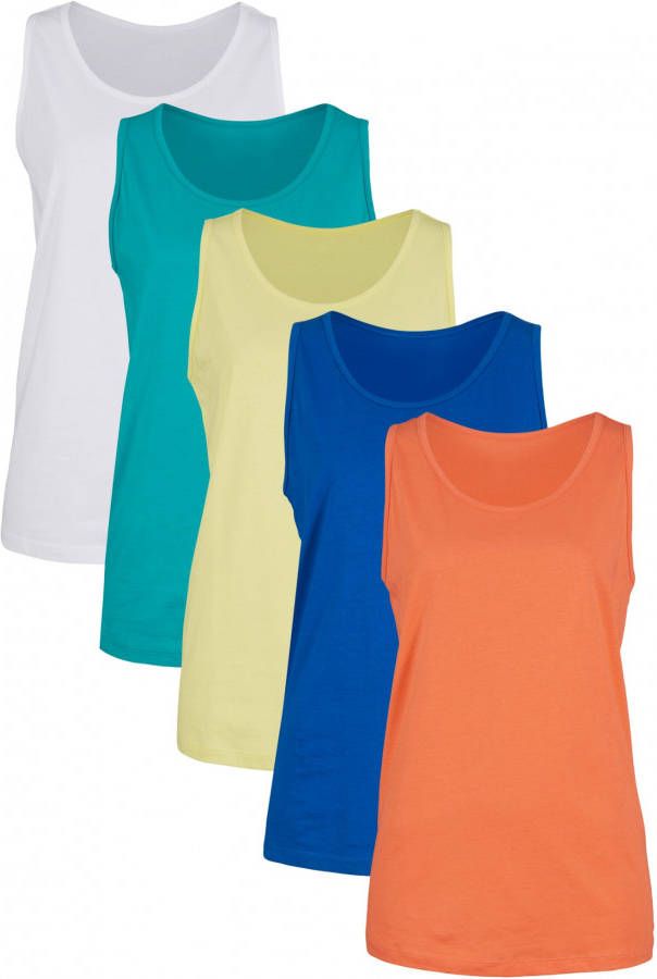 bonprix Katoenen longtop(set van 5 )