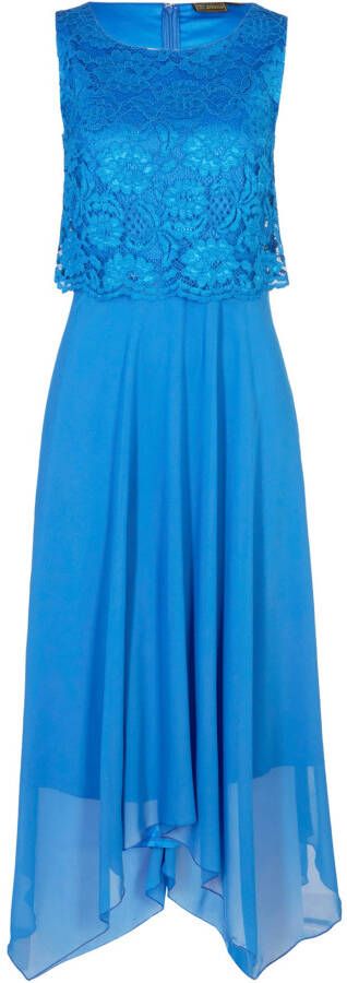 bonprix Premium chiffon jurk met kant